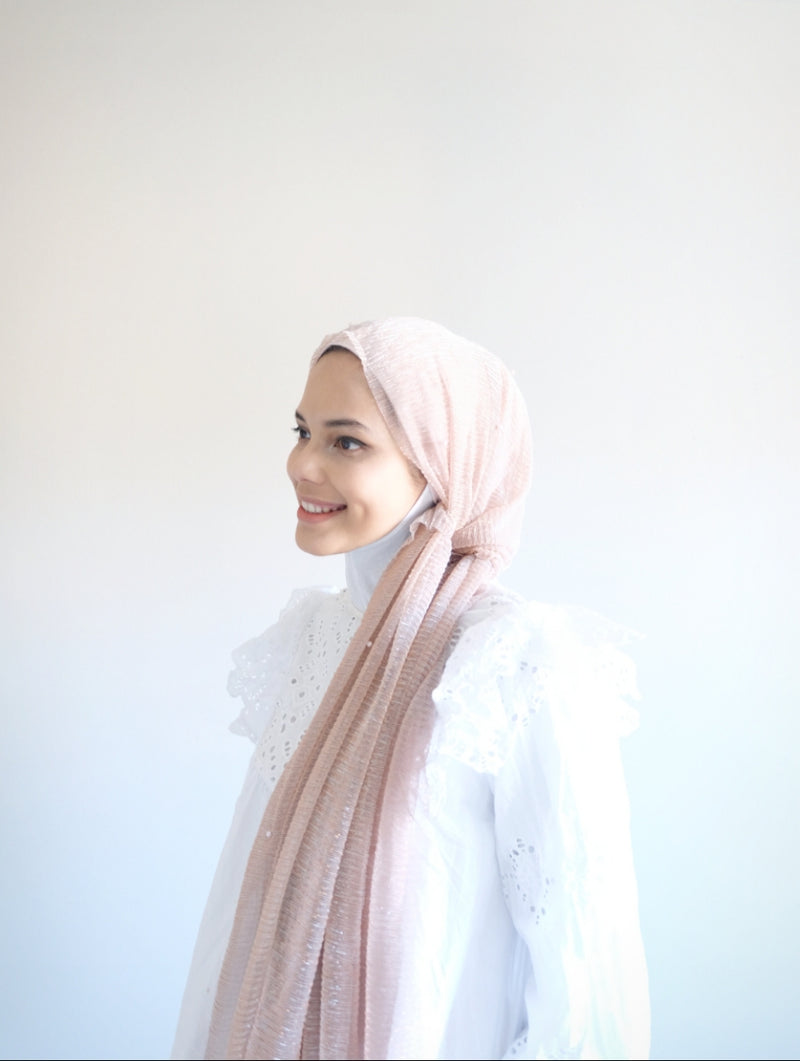 Luxury Shimmer Pearl Polyester - Vanilla - Hijabtale