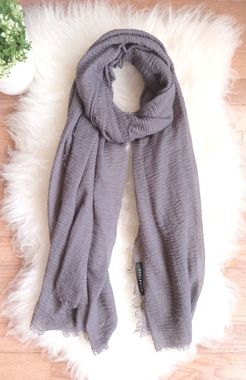 Viscose Crinkle - Dark Grey - Hijabtale