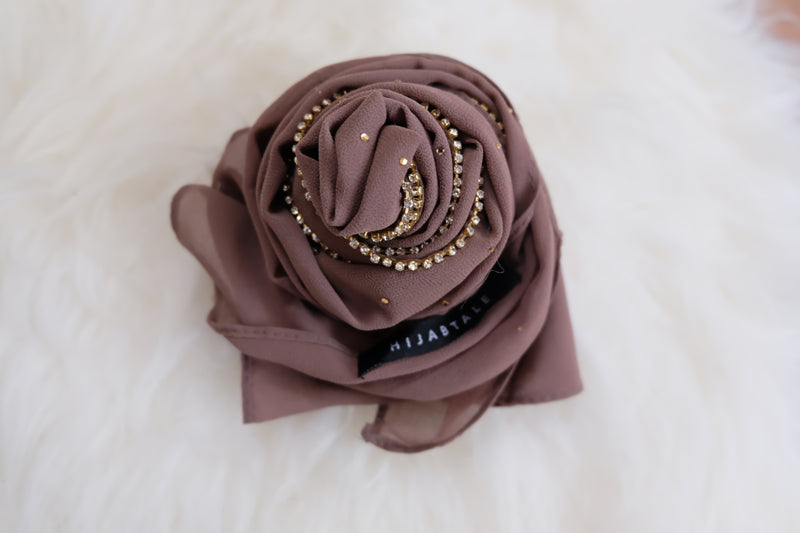 Luxury Studded Chiffon - Almond - Hijabtale
