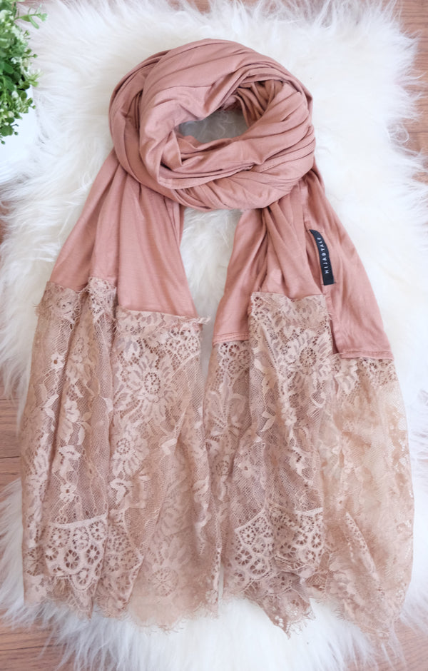 Luxury Jersey Lace - Caramel - Hijabtale