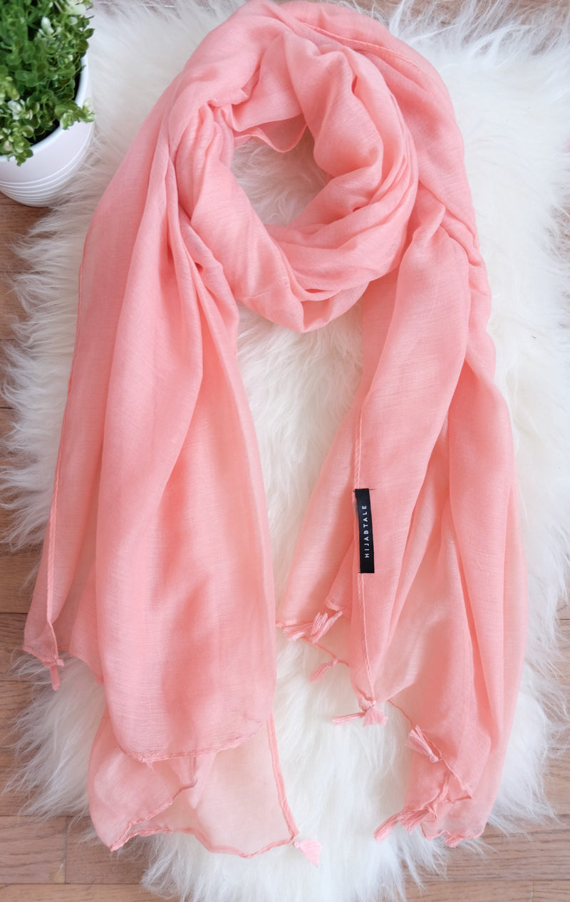 Viscose Tassel - Coral - Hijabtale