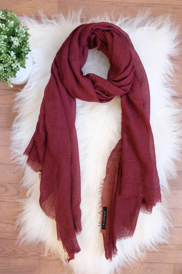 Viscose Crinkle - Burgundy - Hijabtale