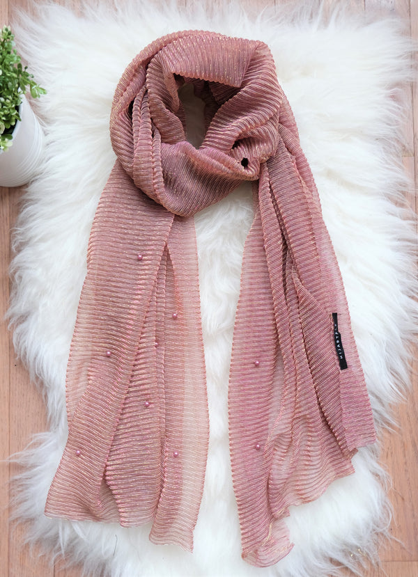 Luxury Shimmer Pearl Polyester - Red Clay - Hijabtale