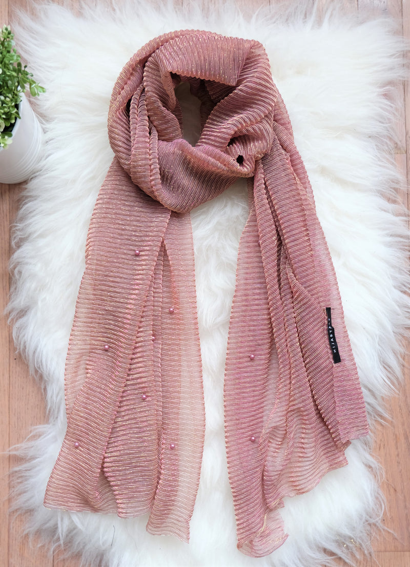 Luxury Shimmer Pearl Polyester - Red Clay - Hijabtale