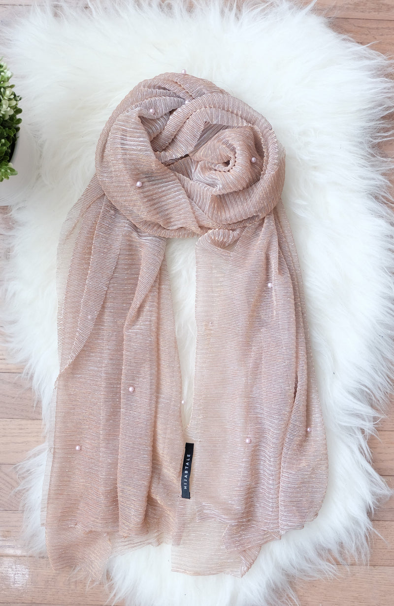 Luxury Shimmer Pearl Polyester - Vanilla - Hijabtale