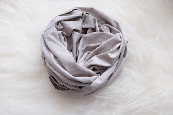 Luxury Suede Instant Turban - Grey - Hijabtale
