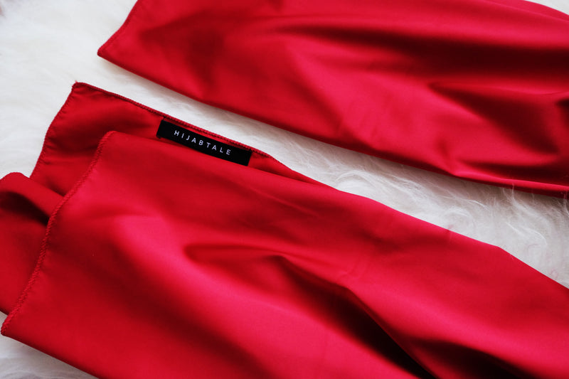 Satin - Red - Hijabtale