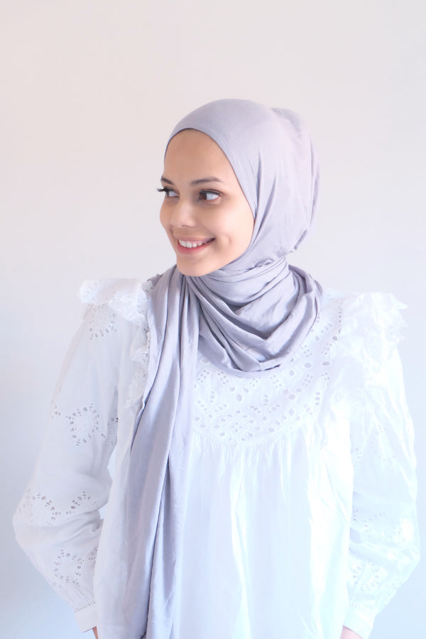Premium Instant Jersey (Sewn) - Grey - Hijabtale